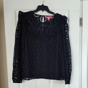Black Lace Women's Top